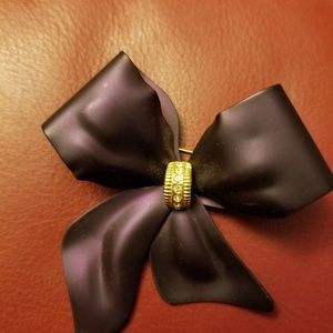 Vintage plum/purple bow pin